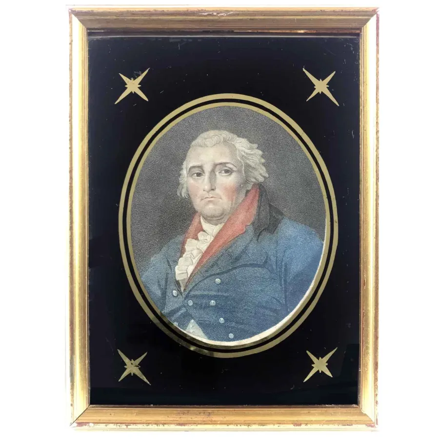 obrazek 1 Portret Philipa Jamesa de Loutherbourga - miniatura wykonana pod koniec XVIII wieku