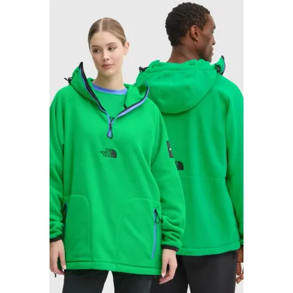 Zdjęcie The North Face bluza TNF x Yinka Ilori kolor zielony z kapturem gładka NF0A89GFPO81