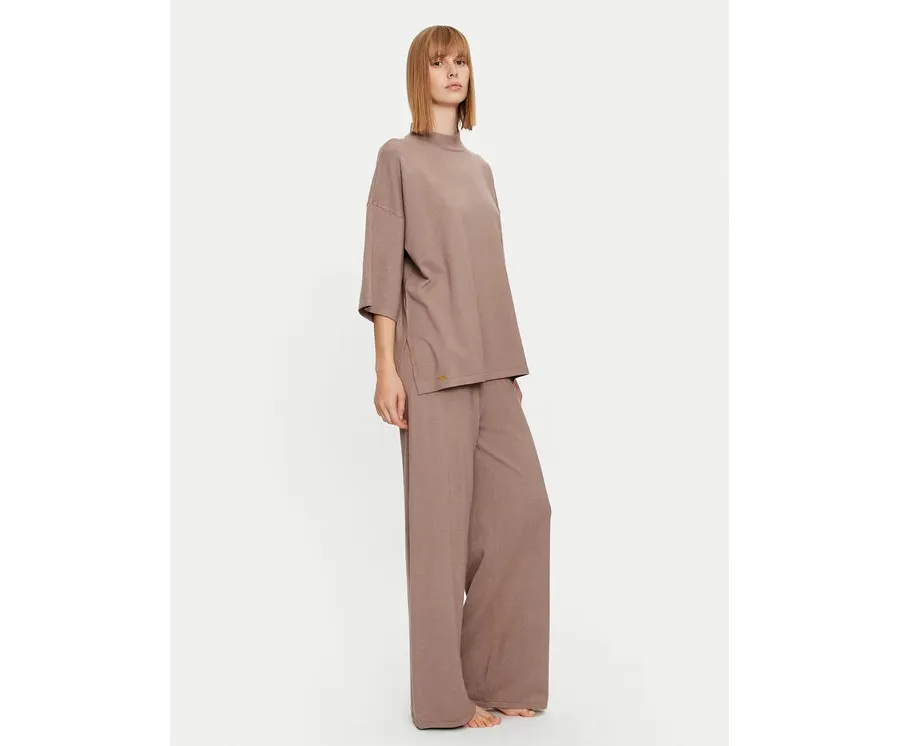 obrazek 1 Selmark Piżama Tricot P7776 Beżowy Regular Fit