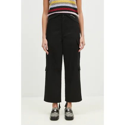 Zdjęcie Carhartt WIP spodnie Kingsley Pant damskie kolor czarny proste high waist I033772.8901