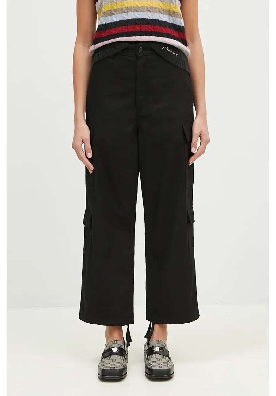 obrazek 1 Carhartt WIP spodnie Kingsley Pant damskie kolor czarny proste high waist I033772.8901