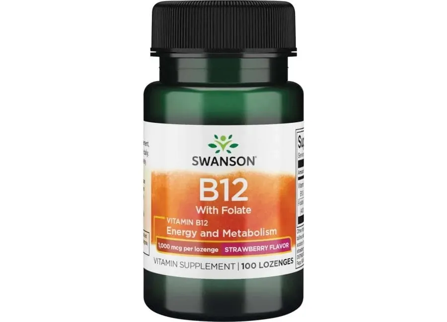 obrazek 1 Swanson B-12 with Folate Witamina B12 1000 mcg + Folian Tabletki do ssania