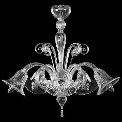 Zdjęcie Stylowy włoski szklany żyrandol - szkło murano wykonane ręcznie