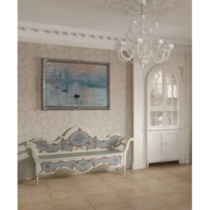 Zdjęcie Stylowa włoska ławka z dekoracjami „Kwiaty i wstążki”