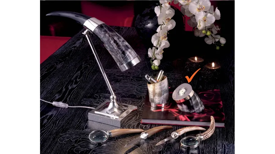 obrazek 1 Stylowy zegar rogowy ze srebra strelingowego