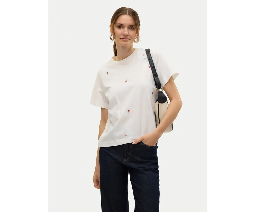 obrazek 1 Vero Moda T-Shirt Solvei 10325318 Biały Regular Fit