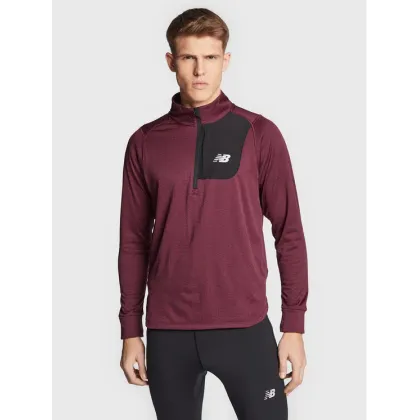 Zdjęcie New Balance Bluza techniczna Heat Grid MT23252 Bordowy Athletic Fit