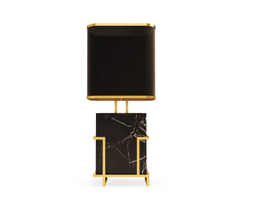 obrazek 1 Minimalistyczna lampa stołowa - podstawa z mosiądzu - Porus Studio