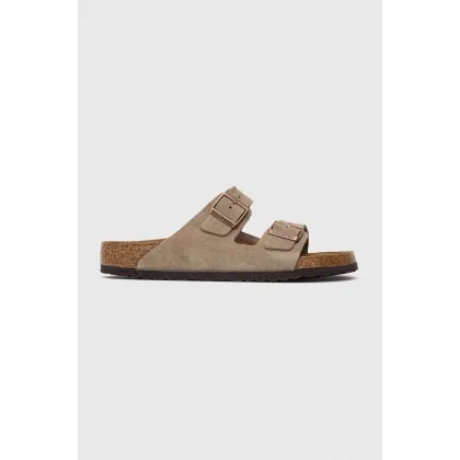 Zdjęcie Birkenstock klapki zamszowe Arizona męskie kolor beżowy 51461