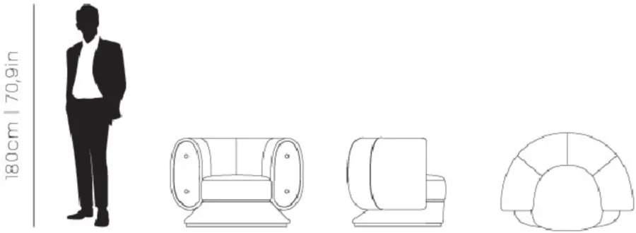 obrazek 7 Pojedyncza sofa białego koloru - Essential Home