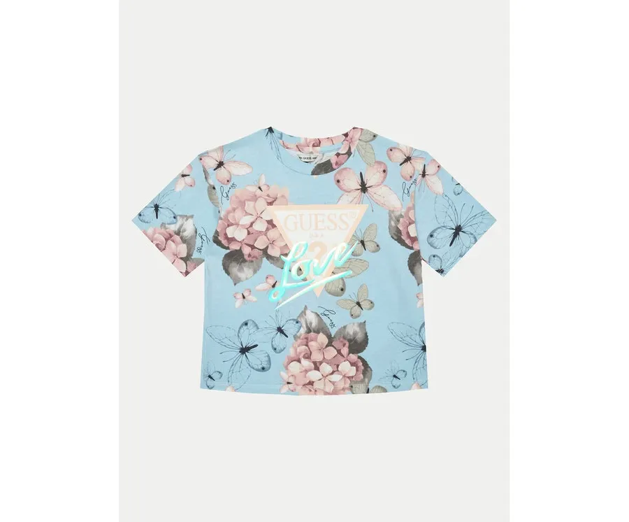 obrazek 1 Guess T-Shirt J5RI05 K6YW4 Błękitny Boxy Fit