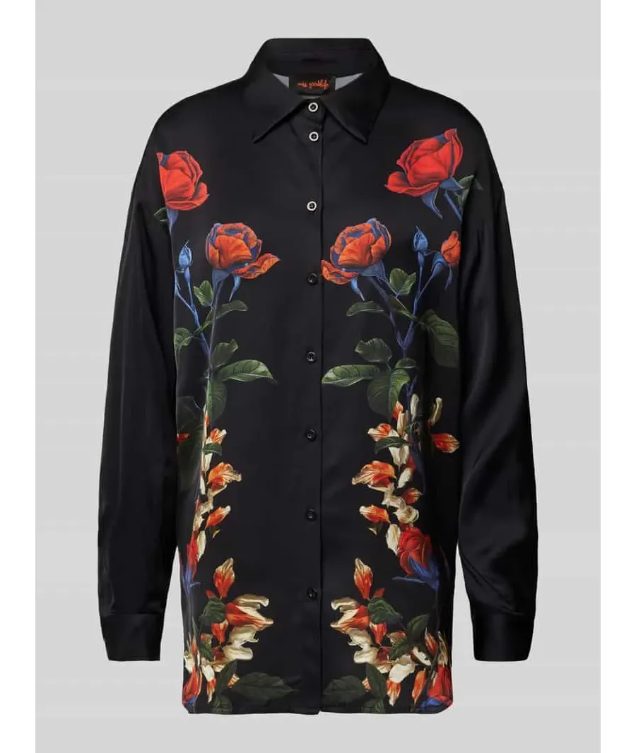 obrazek 1 Bluzka o kroju regular fit z listwą guzikową na całej długości