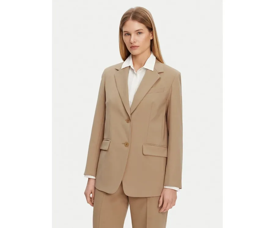 obrazek 1 Weekend Max Mara Marynarka Materia 2515041091 Beżowy Regular Fit