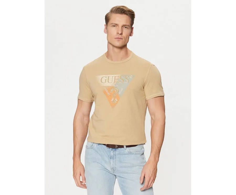 obrazek 1 Guess T-Shirt M5RI14 J1314 Beżowy Slim Fit