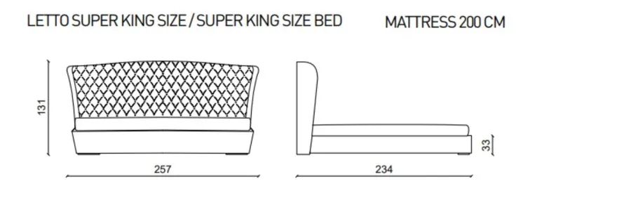 obrazek 3 Przepiękne, stylowe łóżko z pikowanym zagłówkiem, super king size - Ulivi Salotti