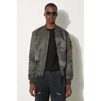 Zdjęcie Alpha Industries kurtka bomber dwustronna MA-1 LW AOP Rainbow męska kolor szary przejściowa 106109.136-SZARY