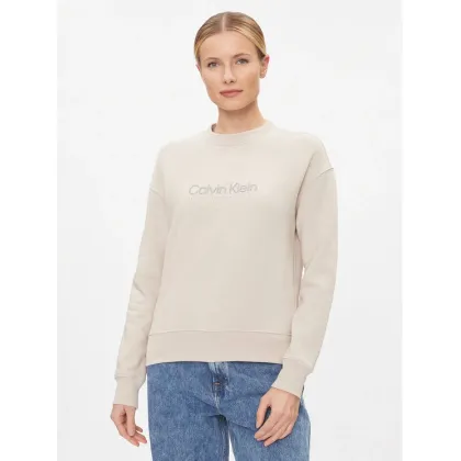 Zdjęcie Calvin Klein Bluza Satin Emroidery K20K206757 Szary Regular Fit