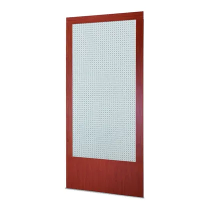 Picture Tall panel made of perforated sheet metal for the shop