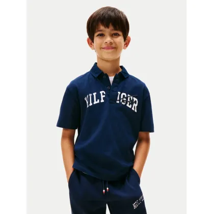 Zdjęcie Tommy Hilfiger Spodnie dresowe Mixed Graphic KB0KB09695 Granatowy Regular Fit