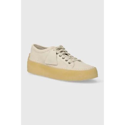 Zdjęcie Clarks Originals sneakersy zamszowe Caravan Low kolor beżowy 26176552