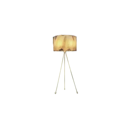 Picture Floor lamp with a brushed brass structure - Karpa