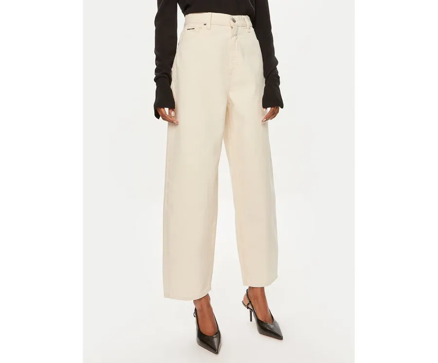 obrazek 1 Calvin Klein Jeansy K20K207270 Écru Wide Leg