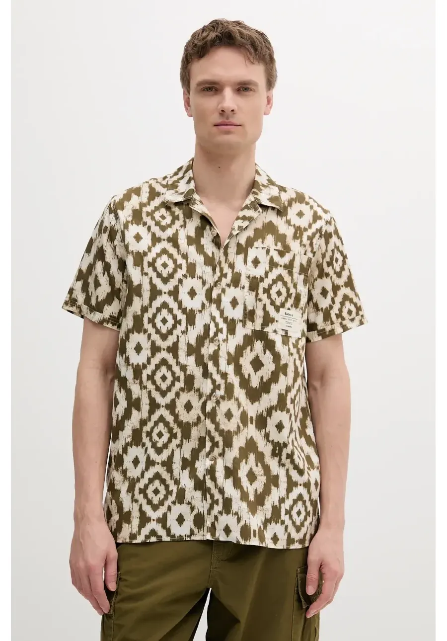 obrazek 1 Barbour koszula bawełniana Homelane Printed S/S Relaxed Fit Shirt męska kolor zielony relaxed MSH5599