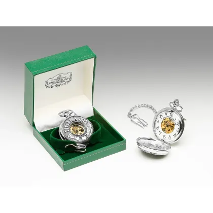 Zdjęcie Elitarny męski mechaniczny zegarek kieszonkowy z pewteru ze zdobieniem Claddagh