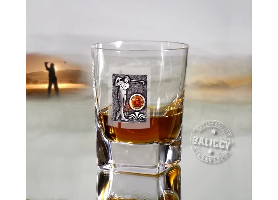 obrazek 1 Szklanka do whisky Quadro z bursztynem  -  Golf Master