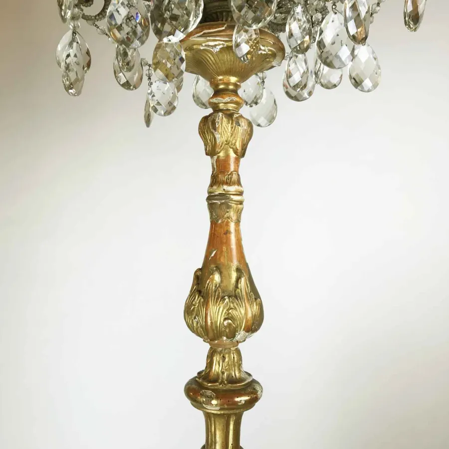 obrazek 5 Para Złotych Lamp z Kryształowymi Kandelabrami