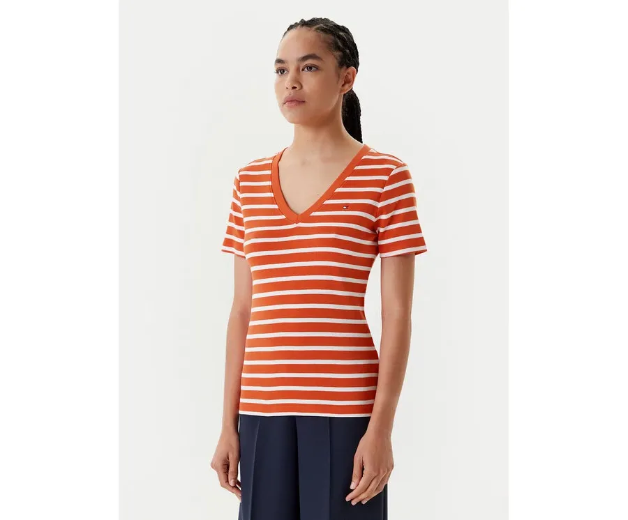 obrazek 1 Tommy Hilfiger T-Shirt New Cody WW0WW40584 Pomarańczowy Slim Fit