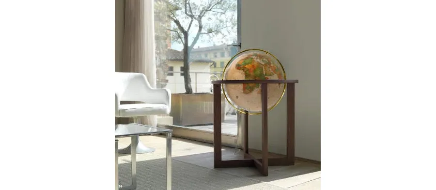 picture 4 Nova Rico Cross Antique 50 cm Illuminated Floor Standing Globe