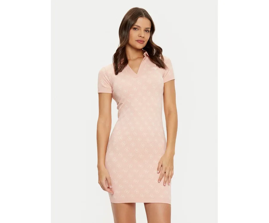 obrazek 1 Guess Sukienka dzianinowa V5RK02 Z3LF0 Różowy Regular Fit