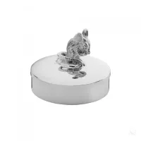 Picture Silver box for a child's first tooth decorated with a mouse - Zaramella Argenti