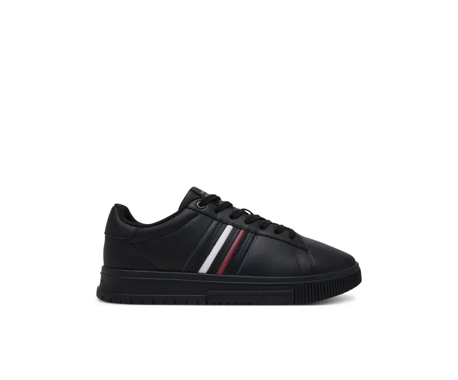 obrazek 1 Tommy Hilfiger Sneakersy Modern Cupsole Stripes Lth FM0FM05406 Czarny