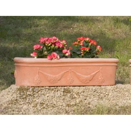Zdjęcie Owalna donica z terakoty wykonana w stylu włoskim - Fornace  Masini