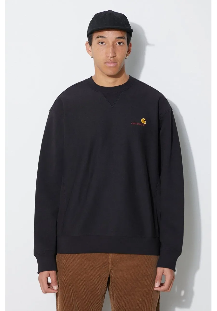 obrazek 1 Carhartt WIP bluza American Script Sweat męska kolor czarny z aplikacją I025475.89XX