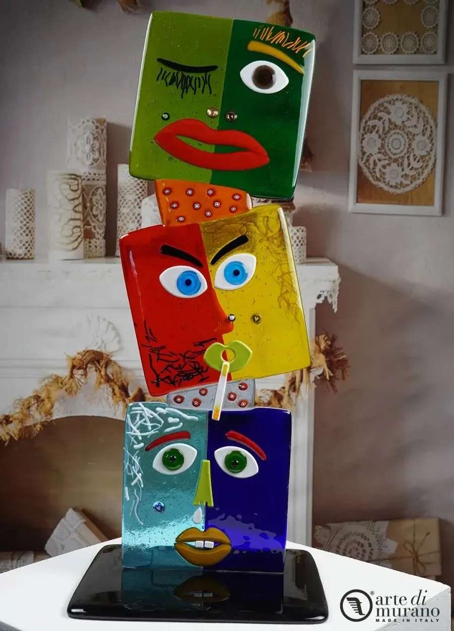 obrazek 1 Abstrakcyjna rzeźba pop-art ze szkła Murano