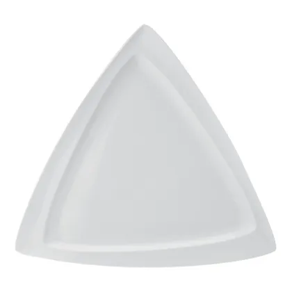 Zdjęcie Klasyczny biały trójkątny talerz z porcelany z wyjątkowej kolekcji Organic White - Vista Alegre