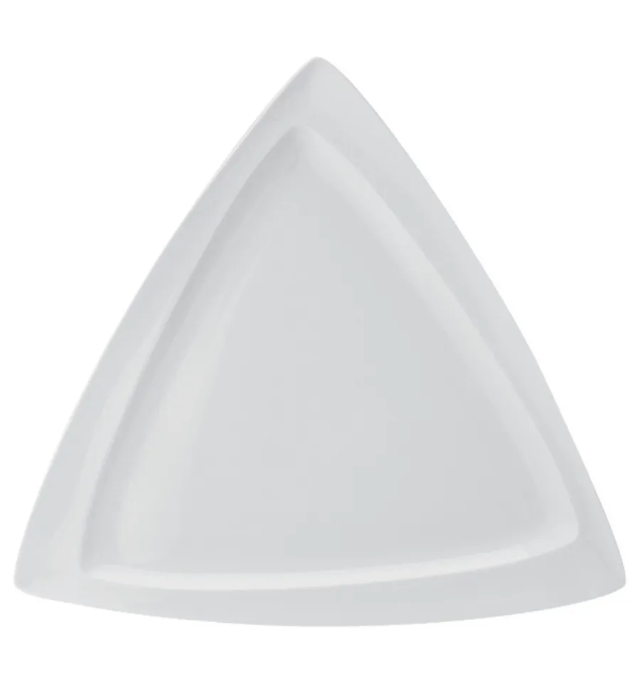obrazek 1 Klasyczny biały trójkątny talerz z porcelany z wyjątkowej kolekcji Organic White - Vista Alegre