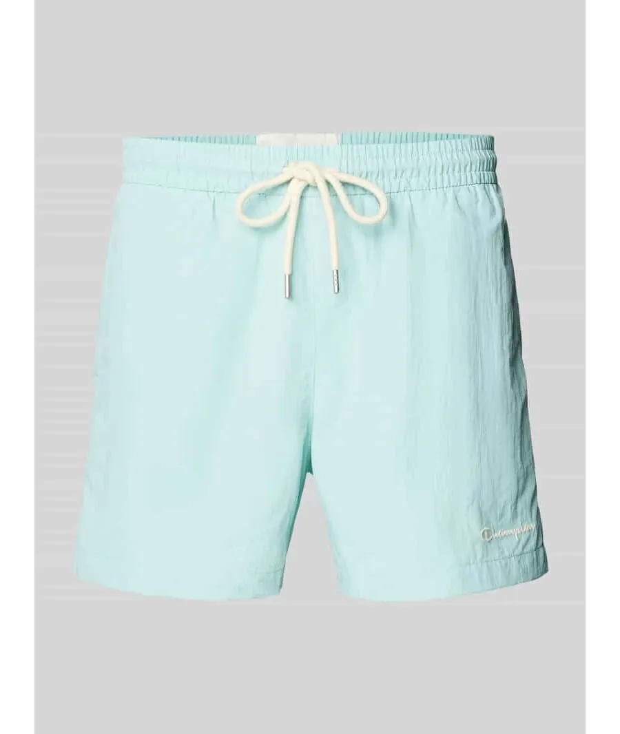 obrazek 1 Spodenki kąpielowe o kroju regular fit z wyhaftowanym logo