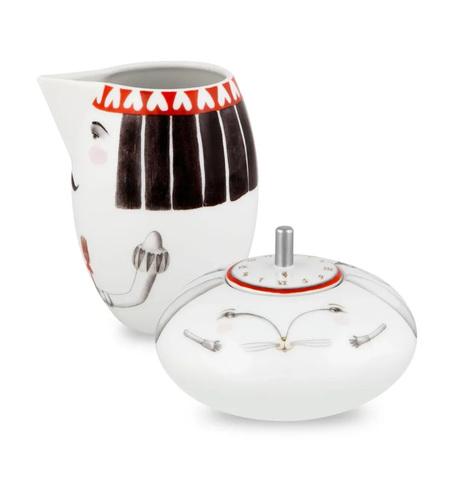 picture 2 Porcelain sugar bowl and milk jug from the Tea with Alice collection inspired by English literature - Vista Alegre