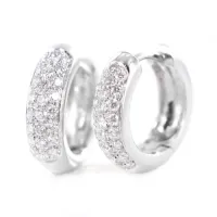 Picture Unique hoop earrings with diamonds