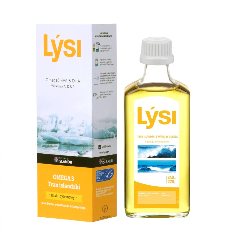 obrazek 1 Lysi Tran Islandzki o smaku cytrynowym, Olej