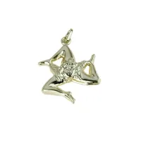 Picture A wonderful shiny and satin Trinacria pendant