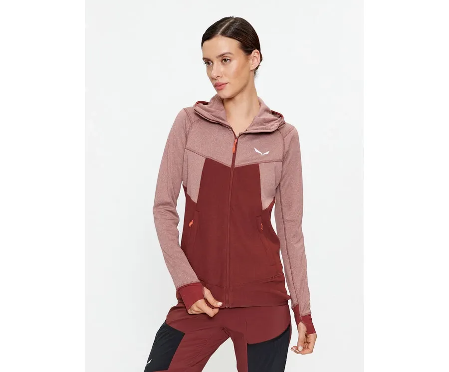 Salewa Bluza Puez Hybrid Pl 27389 Bordowy Regular Fit