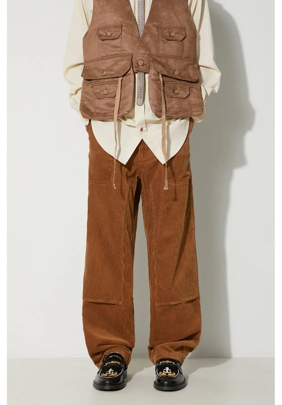obrazek 1 Engineered Garments spodnie sztruksowe Climbing Pant kolor pomarańczowy proste 23F1F033.WP003