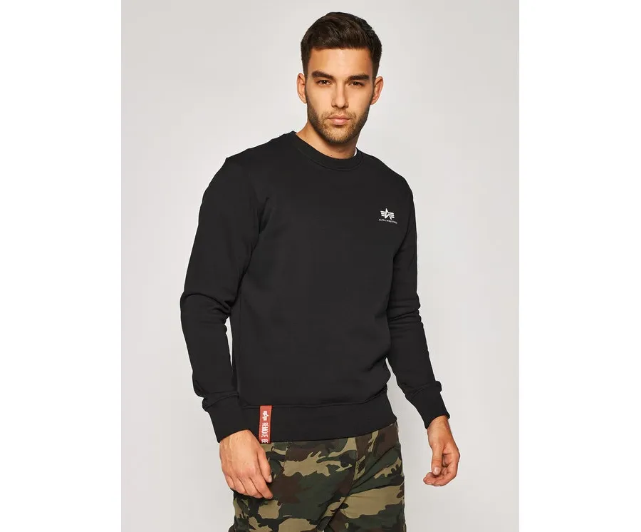 obrazek 1 Alpha Industries Bluza Basic 188307 Czarny Regular Fit
