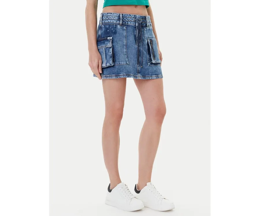 obrazek 1 Guess Spódnica jeansowa W5YD0L D5R01 Niebieski Regular Fit