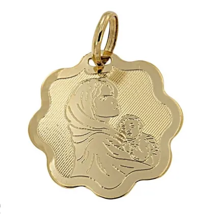 Zdjęcie Medalik Madonna z Dzieciątkiem o szerokości 16mm.